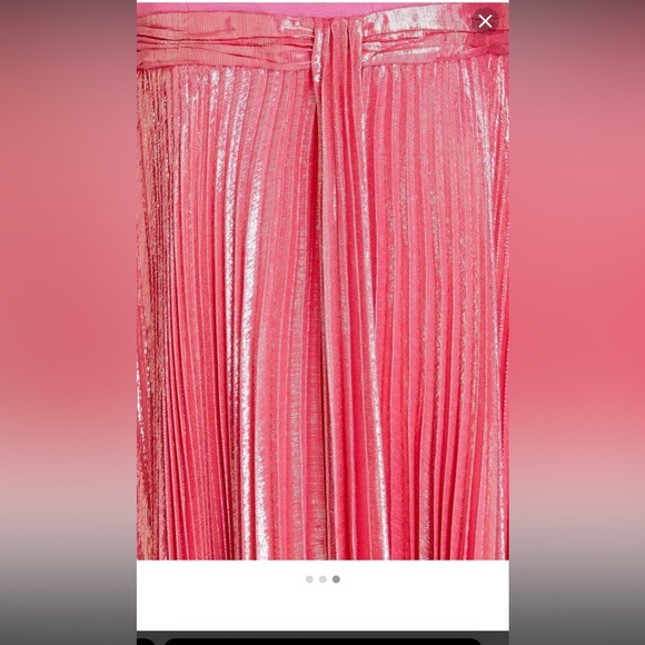 Alice + Olivia Ottoman-paneled Plissé-lamé Gown - Women - Pink Dresses - size 4 - Picture 3 of 4